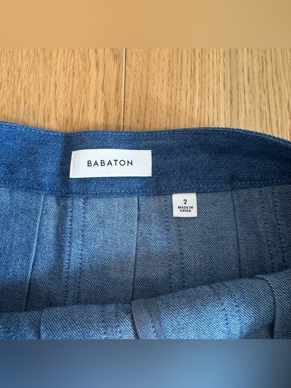 Babaton Pleated Denim Mini Skirt - Picture 4 of 8